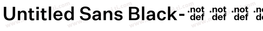 Untitled Sans Black字体转换
